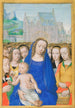 Pusty z Dzieciątkiem i świętymi - Gerard David — widok dzieła