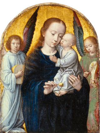 Gerard David - Virgin with Child between Angels playing Music.webp