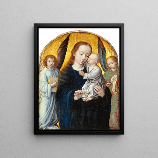 Gerard David - Virgin with Child between Angels playing Music.webp