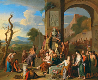 Ofiara w ruinach rzymskich - Gerard Hoet — widok dzieła