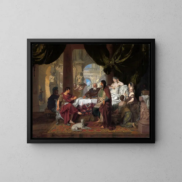 Le banquet de Cléopâtre - Gerard de Lairesse — oprawiony obraz na ścianie