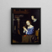 Kobieta czesząca się - Gerard ter Borch — oprawiony obraz na ścianie