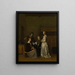 rozmowy towarzyskiej - Gerard ter Borch — oprawiony obraz na ścianie