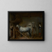 Stajnia - Gerard ter Borch — oprawiony obraz na ścianie