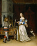 Damy podczas jej toalety - Gerard ter Borch — widok dzieła