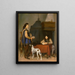 Oficer piszący list do trębacza - Gerard ter Borch — oprawiony obraz na ścianie