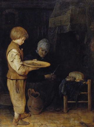 Gerard ter Borch - Old Woman and Boy Take a Modest Meal.webp