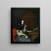 Kobieta z kieliszkiem wina - Gerard ter Borch — oprawiony obraz na ścianie
