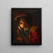 Chłopiec dmuchający na rozżarzone węgielki - Gerard van Honthorst — oprawiony obraz na ścianie