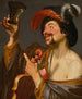 Radosny skrzypek trzymający roemer - Gerard van Honthorst — widok dzieła