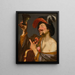 Radosny skrzypek trzymający roemer - Gerard van Honthorst — oprawiony obraz na ścianie