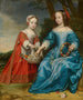 Podwójny obraz portret księcia Wilhelma III (1650-1702) i jego ciotki Marie, księżnej Orange (1642-1688), dzieci - Gerard van Honthorst — widok dzieła
