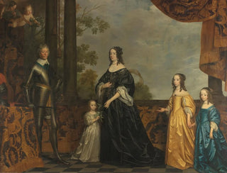 Gerard van Honthorst - Frederick Henry his Consort Amalia of Solms and their Three Youngest Daughters.webp