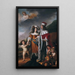 Louise Henriette prowadzi Friedricha Wilhelma, elektora brandenburskiego, do jej rodziców - Gerard van Honthorst — oprawiony obraz na ścianie