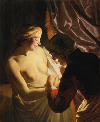 Gerard van Honthorst - The Flea Hunt.webp