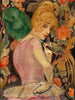 Portret Lili Elbe z zielonym piórkiem wachlarza - Gerda Wegener — widok dzieła