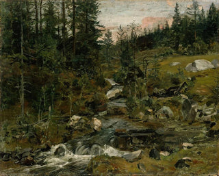 Strumień o zmierzchu - Gerhard Munthe — widok dzieła