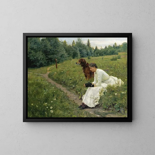 Idylle - Gerhard Munthe — oprawiony obraz na ścianie