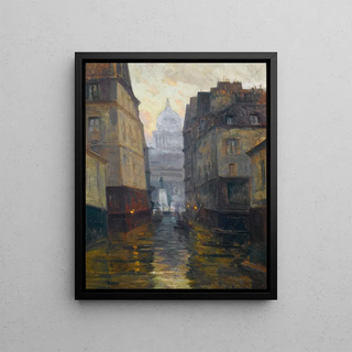 Germain Eugne Bonneton - La rue du HautPav vers la place Maubert inondations de 1910.webp