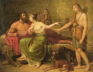 Hippolyte, Phedra i Theseusz - Niemiecka szkoła — widok dzieła