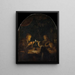 Wieczorna szkoła - Gerrit Dou — oprawiony obraz na ścianie