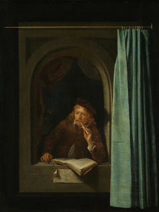 Gerrit Dou - Man Smoking a Pipe.webp