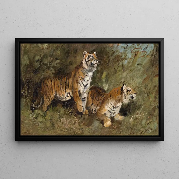 Geza Vastagh - Tiger im hohen Gras.webp