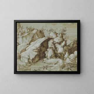 Gherardo Cibo - Rocky Landscape with a Natural Arch.webp