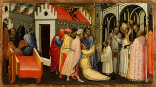 Gherardo Starnina - Saint Hugh of Lincoln Exorcises a Man Possessed by the Devil.webp