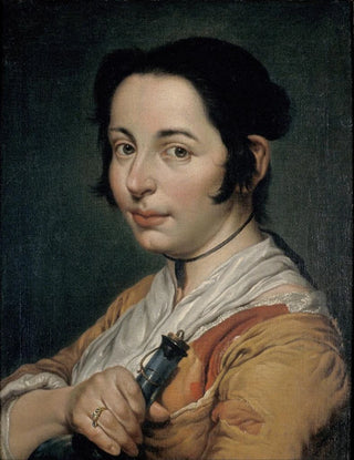 Giacomo Ceruti - Young Peasant Woman Holding a Wine Flask.webp