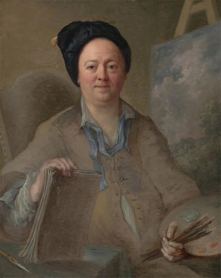 Giles Hussey - Portrait of a landscape painter possibly George Lambert.webp