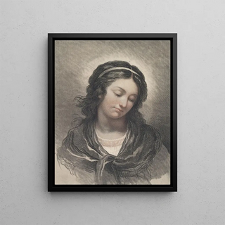 Gilles Demarteau the Elder - Head Of A Woman Looking Down.webp