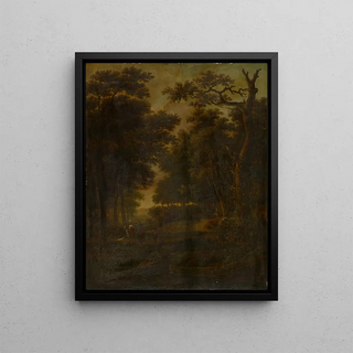 Gillis Rombouts - Forest Landscape with Riders.webp