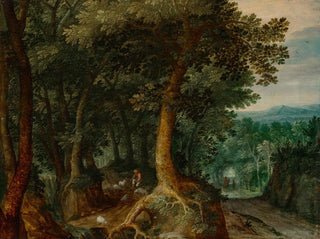 Gillis van Coninxloo - A shepherd in a wooded landscape.webp