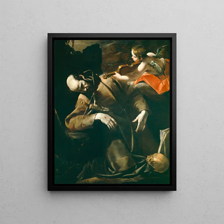 Gioacchino Assereto - St Francis Of Assisi In Ecstasy Before A Cherub With A Violin.webp