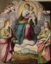 La Vierge à l'Enfant Jésus sur un nuage - Giovan Filippo Criscuolo — widok dzieła