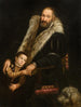 Portret dżentelmena i dziecka z psem - Giovanni Antonio Fasolo — widok dzieła