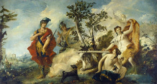 Giovanni Antonio Guardi - Carlo and Ubaldo Resisting The Enchantments of Armidas Nymphs.webp