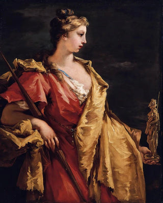 Giovanni Antonio Pellegrini - Nobility Holding A Statue Of Athena.webp