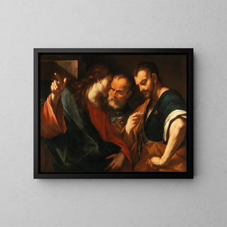 L'Argent de la dîme - Giovanni Battista Beinaschi — oprawiony obraz na ścianie