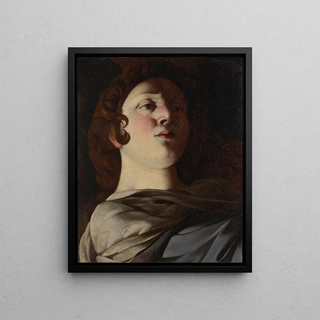 Giovanni Battista Caracciolo - The head of the Magdalene at the foot of the Cross a fragment.webp