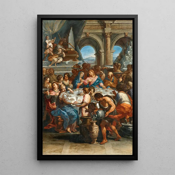 Les Noces de Cana - Giovanni Battista Lenardi — oprawiony obraz na ścianie