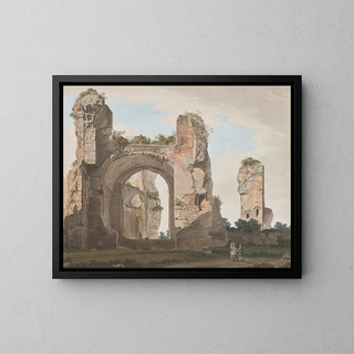 Widok ruin term Cezara - Giovanni Battista Lusieri — oprawiony obraz na ścianie