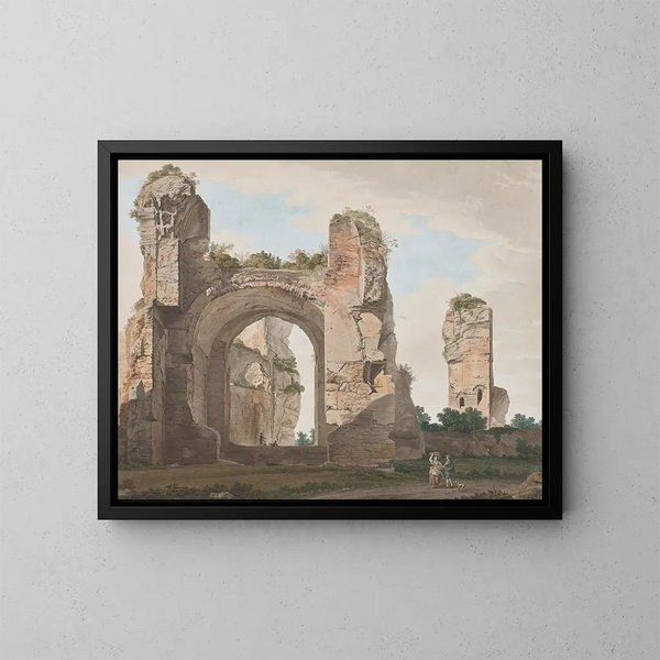 Widok ruin term Cezara - Giovanni Battista Lusieri — oprawiony obraz na ścianie