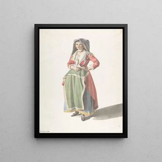 Giovanni Battista Lusieri - Young Woman Standing in Traditional Neapolitan Dress.webp