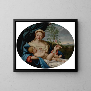 Giovanni Battista Salvi da Sassoferrato - Madonna and Child with the rose.webp