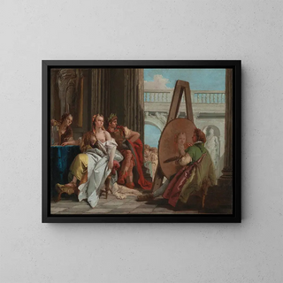 Aleksander Wielki i Campaspe w pracowni Apellesa - Giovanni Battista Tiepolo — oprawiony obraz na ścianie