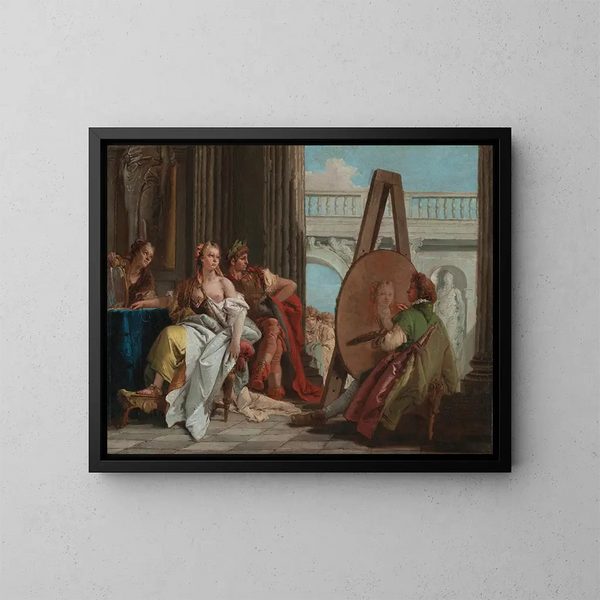 Aleksander Wielki i Campaspe w pracowni Apellesa - Giovanni Battista Tiepolo — oprawiony obraz na ścianie