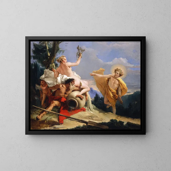 Apollon ścigający Daphnę - Giovanni Battista Tiepolo — oprawiony obraz na ścianie