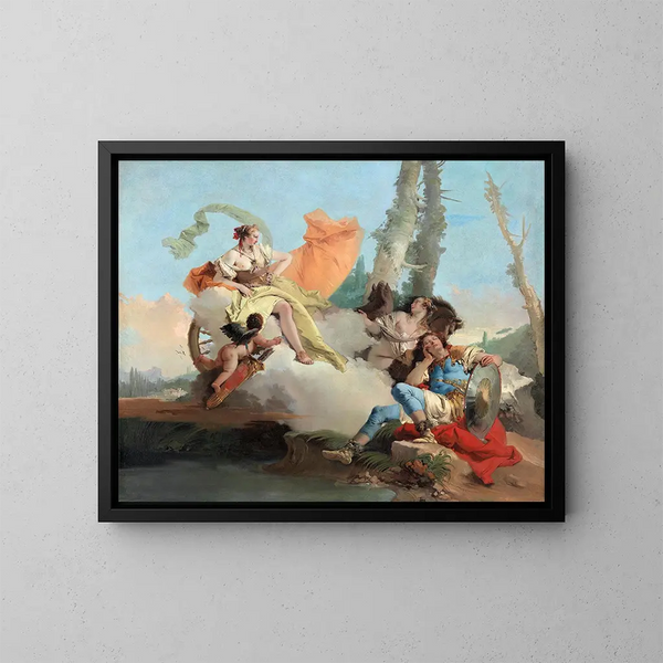 Armide rencontre le Renaud endormi - Giovanni Battista Tiepolo — oprawiony obraz na ścianie